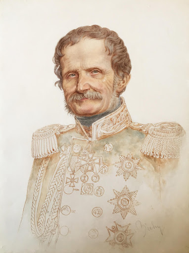Portrait drawing of Jomini